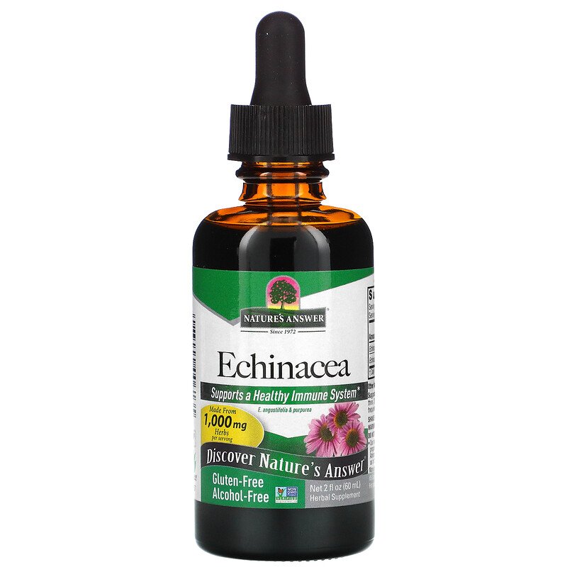 Nature's Answer Echinacea Root 1000 mg podpora imunity, 60 ml kapky
