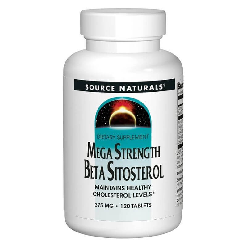 Source Naturals, Mega Strength Beta Sitosterol, 375 mg, 120 kapslí