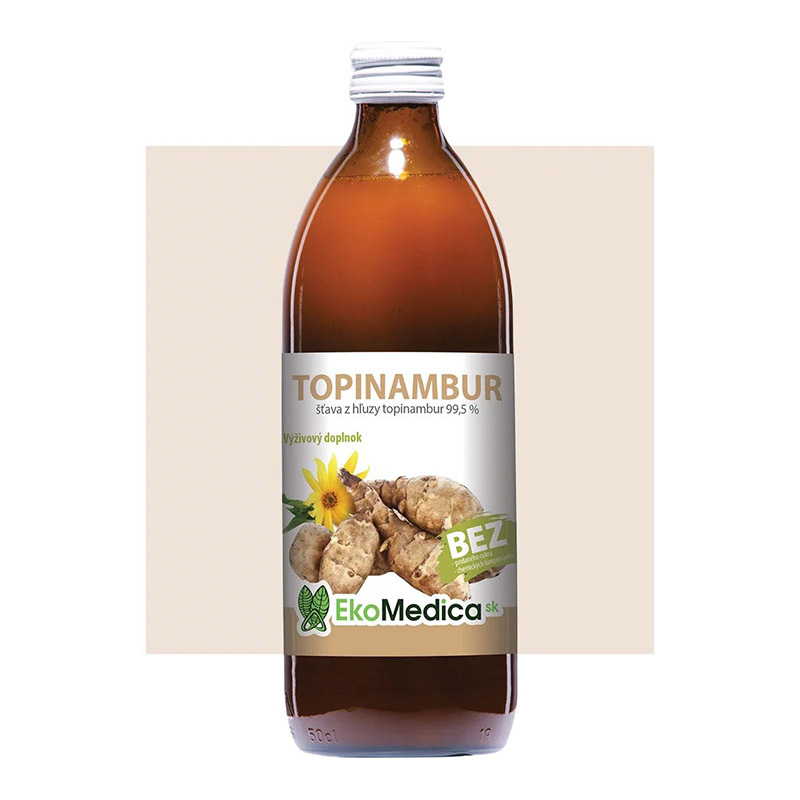 EkoMedica Topinambur 99,5% prírodná šťava, 500 ml