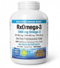Natural Factors Rx Omega-3, 1260 mg, 120 kapslí