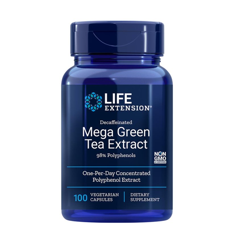 Life Extension Mega Green Tea ekstrakt zelenog čaja bez kofeina, 100 kapsula