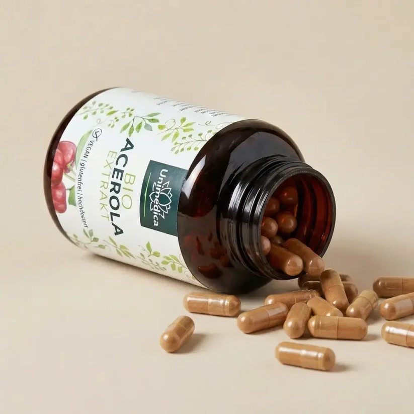 Unimedica Vitamin C iz BIO Acerole ekstrakt, 180 kapsula