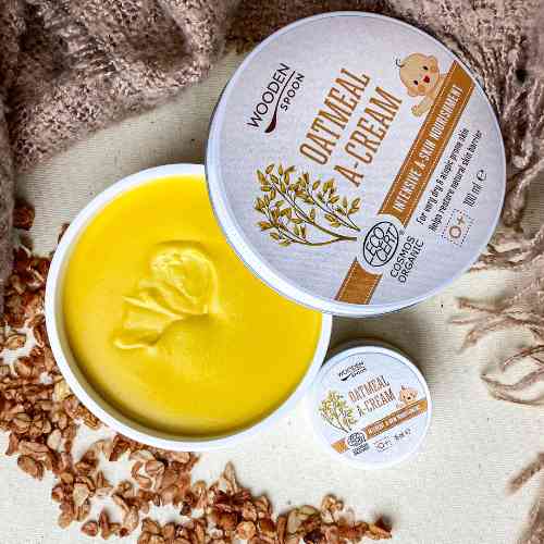 Umirujuća krema od zobenih pahuljica za atopijski ekcem Wooden Spoon 100 ml