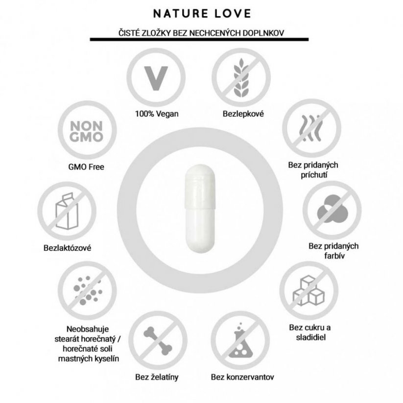 Nature Love L-Arginin Base 180 kapsúl Vegan