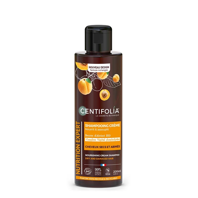 Výživný krémový šampón na suché a poškodené vlasy Centifolia 200 ml