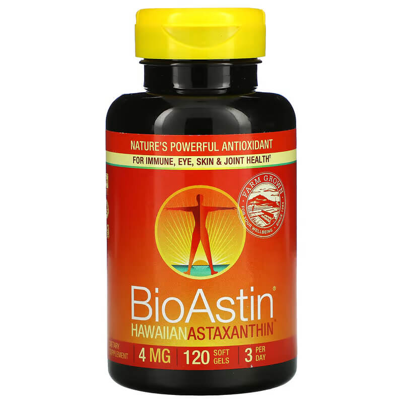 Nutrex Hawaii, BioAstin Havajský Astaxanthin 4 mg, 120 gelových kapslí
