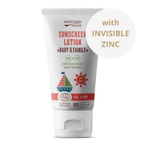 Losion za tijelo za sunčanje u tubi Baby & Family SPF 50 Wooden Spoon 150 ml