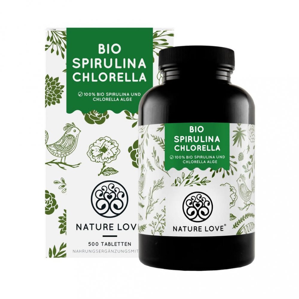 Nature Love BIO spirulina + BIO chlorella, tablety