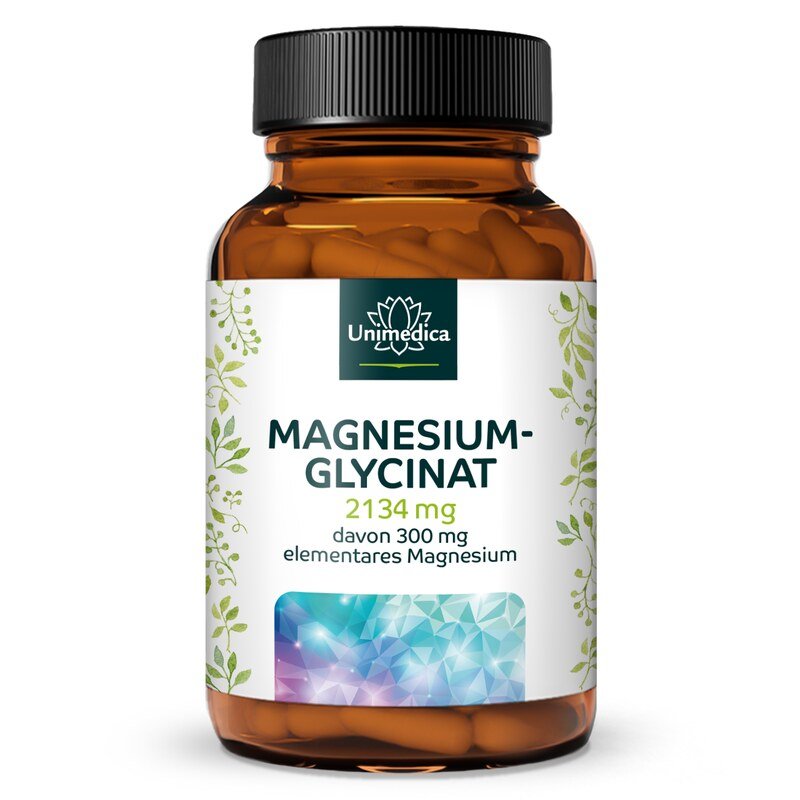 #4 Najbolji magnezij Unimedica Magnesium Bisglycinate 300 mg – kelatirani oblik, 180 kapsula