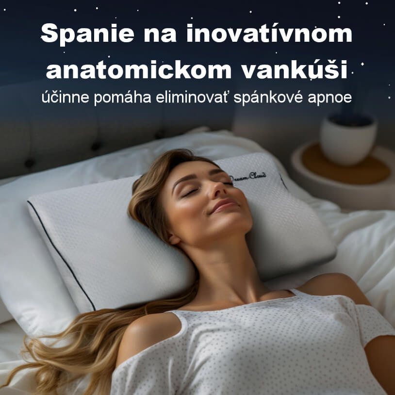 Spanie na vankuši proti chrápaniu